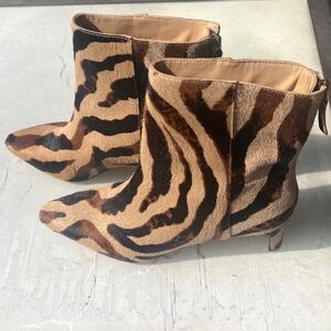 J. Crew Stevie ankle boots in calf hair, 8.5